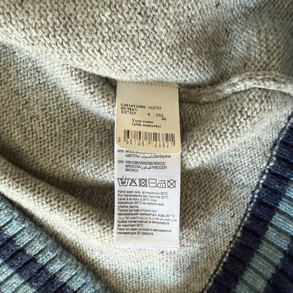 U.S. Polo Assn. Grey V-Neck Sweater (XXL) - Picture 4 of 5